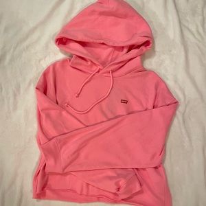 Levi’s Cropped Pink Hoodie Lightweight Comfy New With Tags